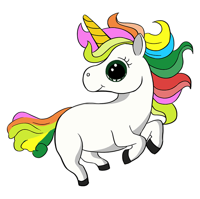 Cách vẽ Chibi Unicorn: Bước 10