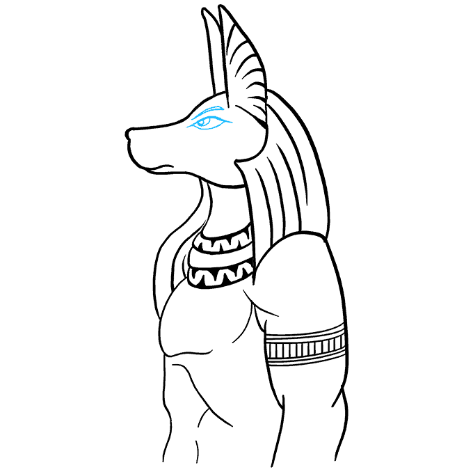 Cách vẽ Anubis: Bước 9