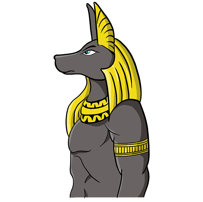 Cách vẽ Anubis: Bước 10