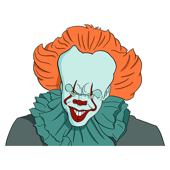 Cách vẽ Pennywise: Bước 10