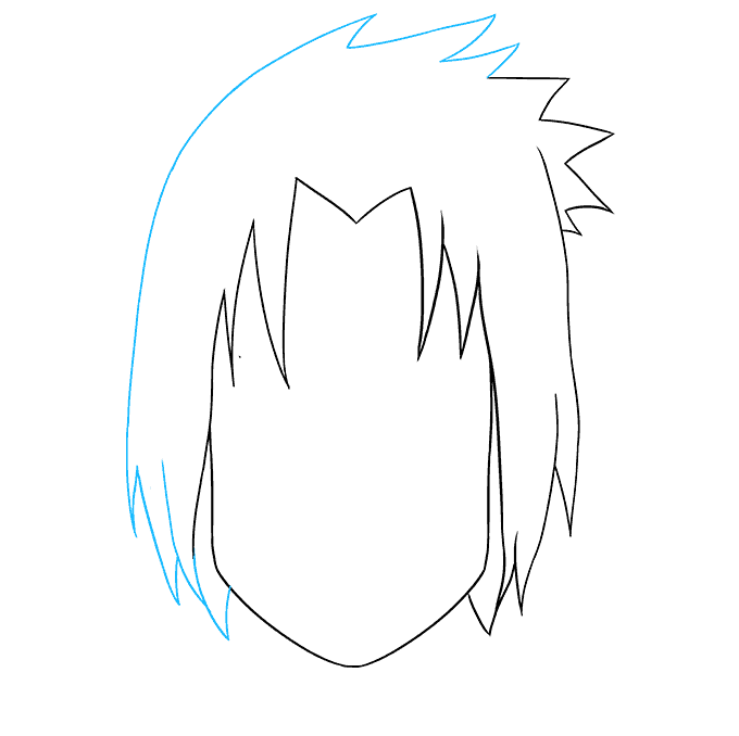 Cách vẽ Uchiha Sasuke từ Naruto: Bước 5