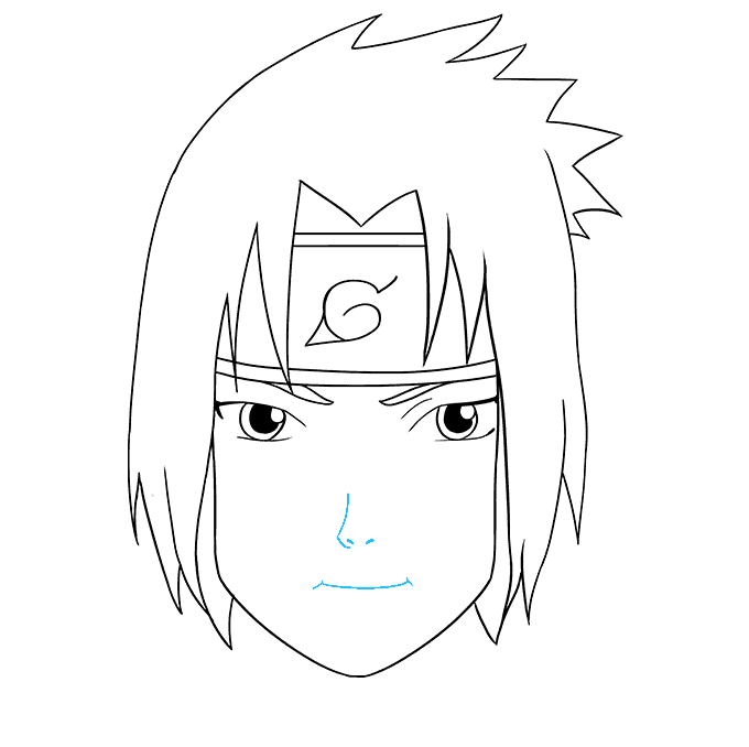 Cách vẽ Uchiha Sasuke từ Naruto: Bước 8