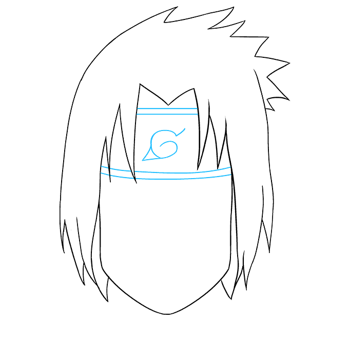 Cách vẽ Uchiha Sasuke từ Naruto: Bước 6