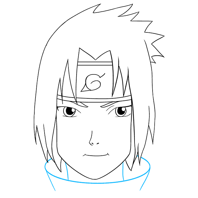 Cách vẽ Uchiha Sasuke từ Naruto: Bước 9