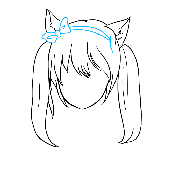 Cách vẽ Anime Cat Girl: Bước 5