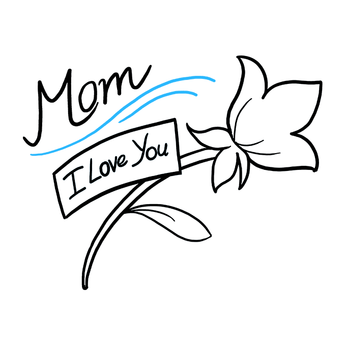 Cách vẽ hoa ngày của mẹ: Bước 9