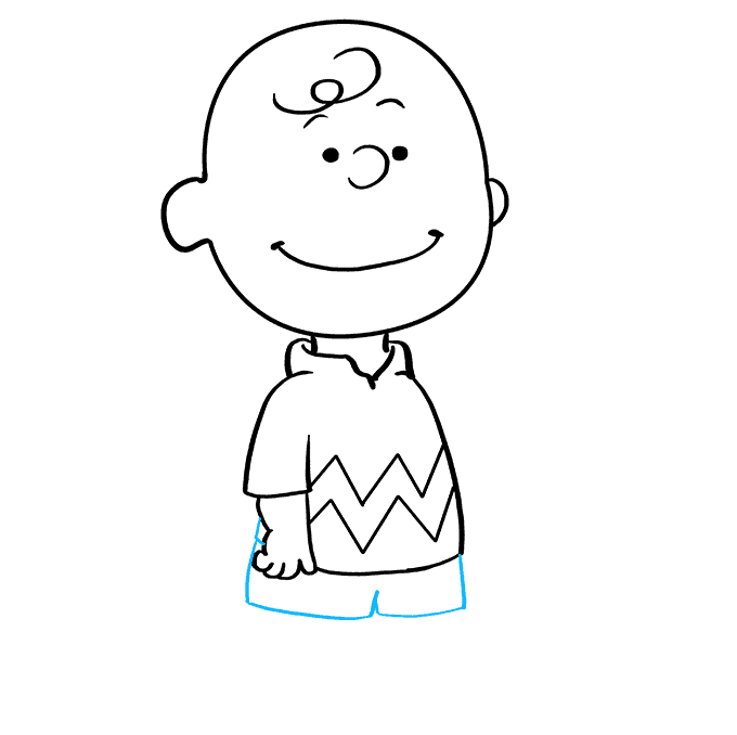 Cách vẽ Charlie Brown: Bước 7