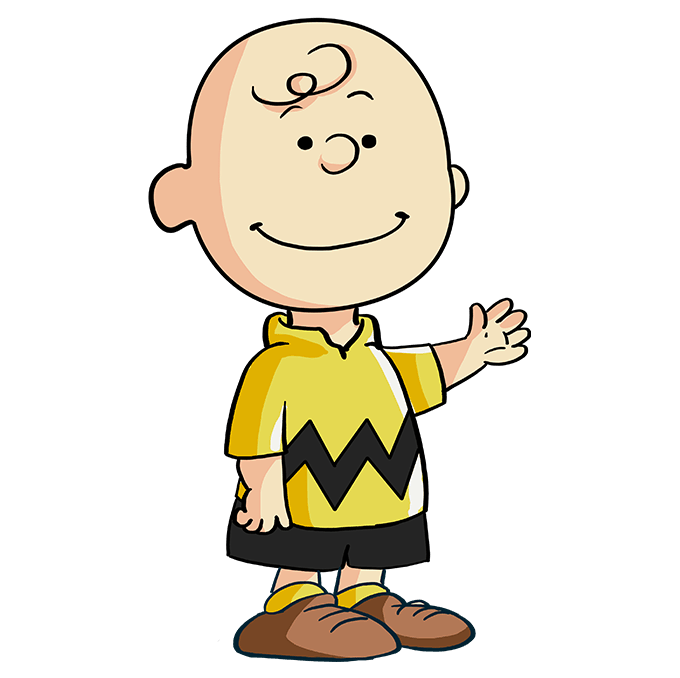 Cách vẽ Charlie Brown: Bước 10