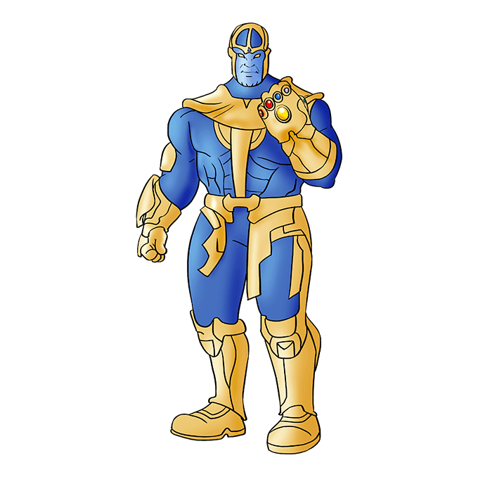 Cách vẽ Thanos từ Avengers: Bước 10