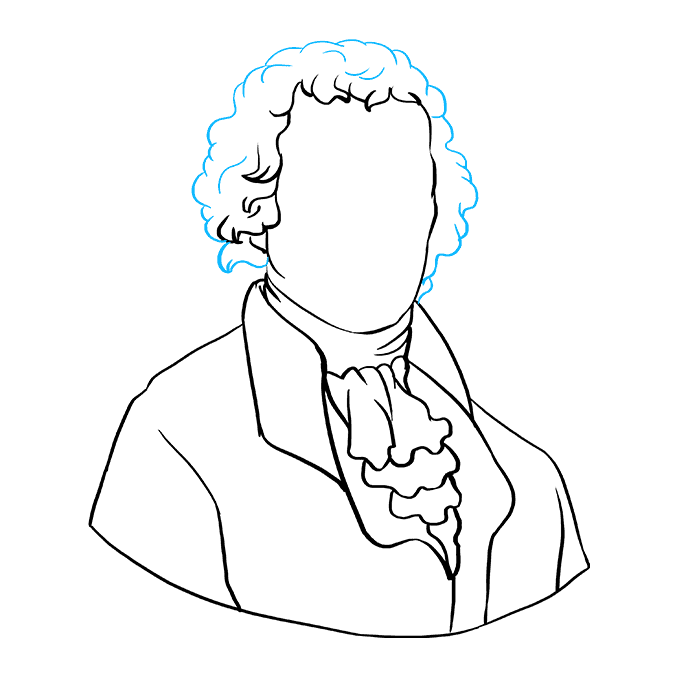 Cách vẽ Thomas Jefferson: Bước 7