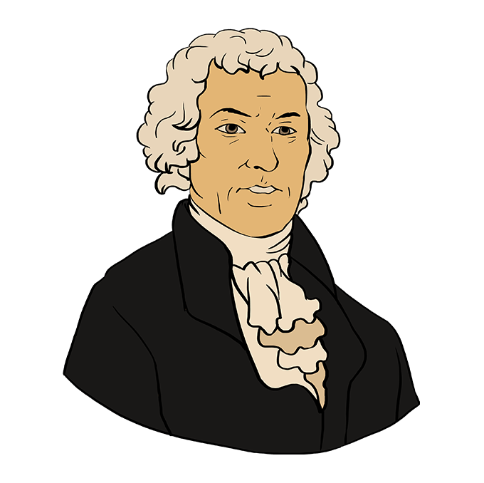 Cách vẽ Thomas Jefferson: Bước 10