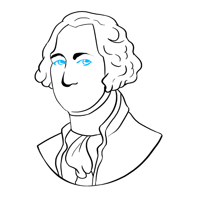 Cách vẽ George Washington: Bước 8