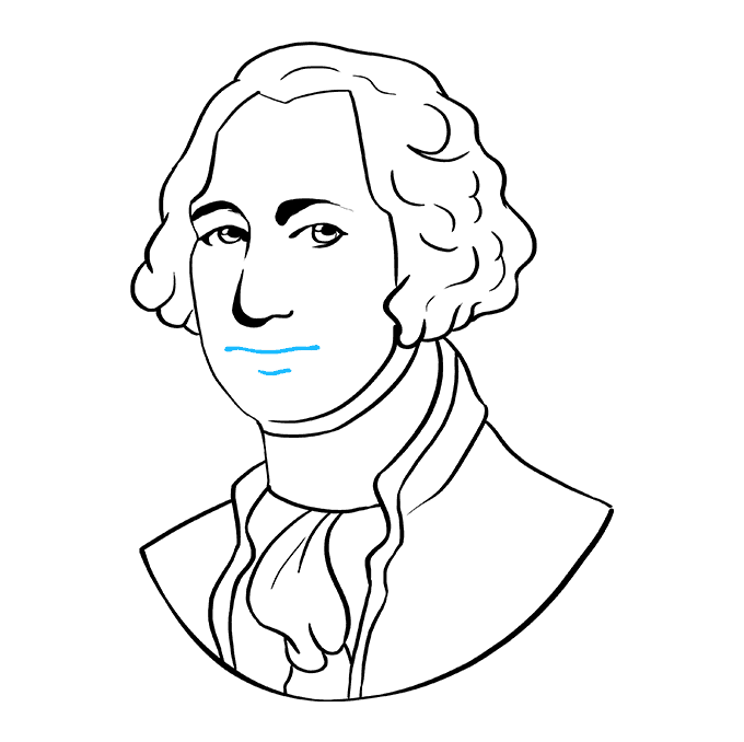 Cách vẽ George Washington: Bước 9