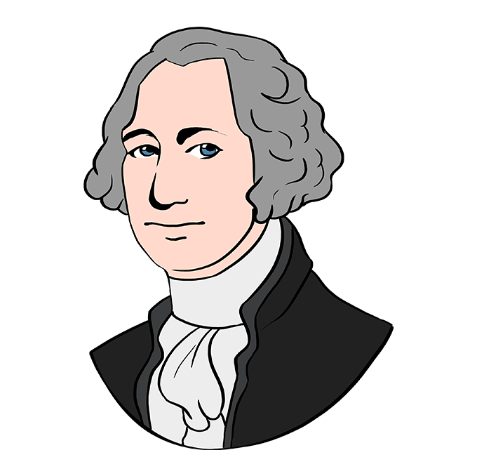 Cách vẽ George Washington: Bước 10