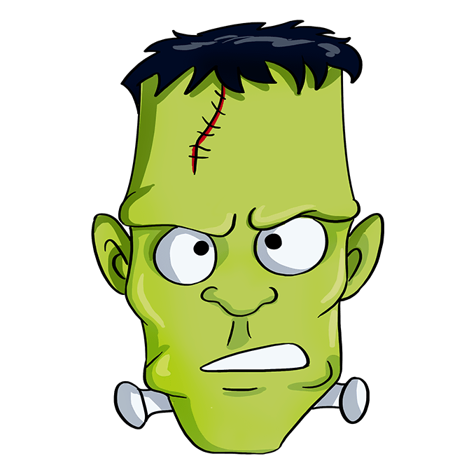 Cách vẽ Quái vật của Frankenstein: Bước 10