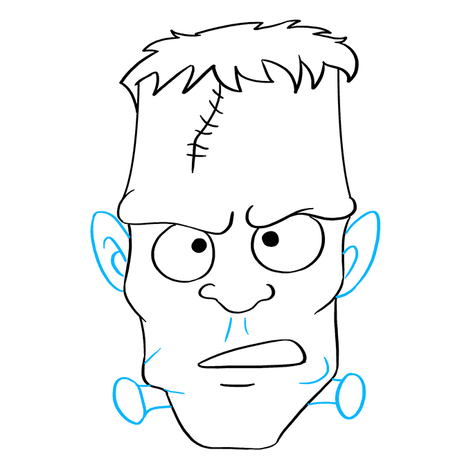 Cách vẽ Quái vật của Frankenstein: Bước 9