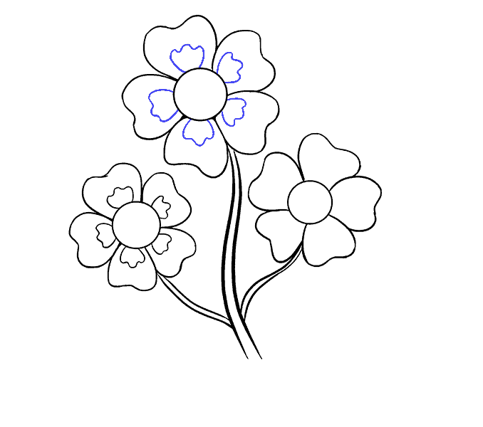 Cách vẽ hoa hoạt hình: Bước 12