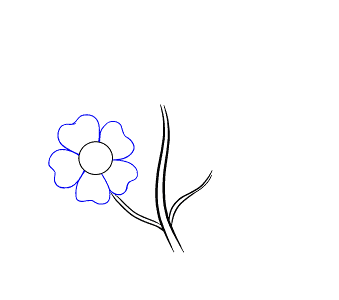 Cách vẽ hoa hoạt hình: Bước 6