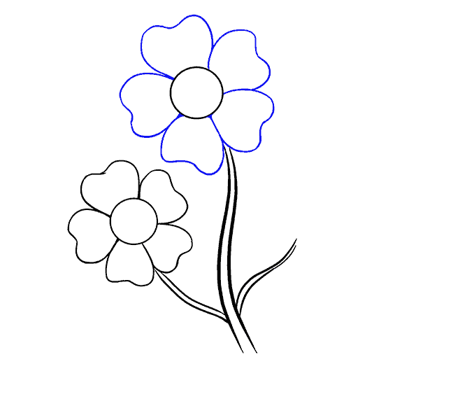 Cách vẽ hoa hoạt hình: Bước 8