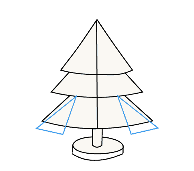 Cách vẽ cây thông Noel: Bước 11
