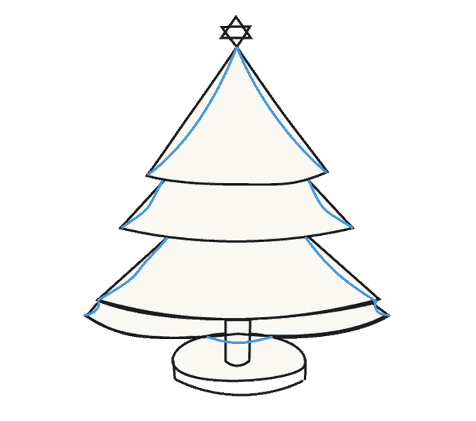 Cách vẽ cây thông Noel: Bước 15