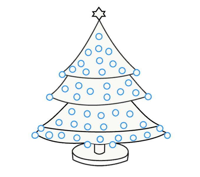 Cách vẽ cây thông Noel: Bước 17