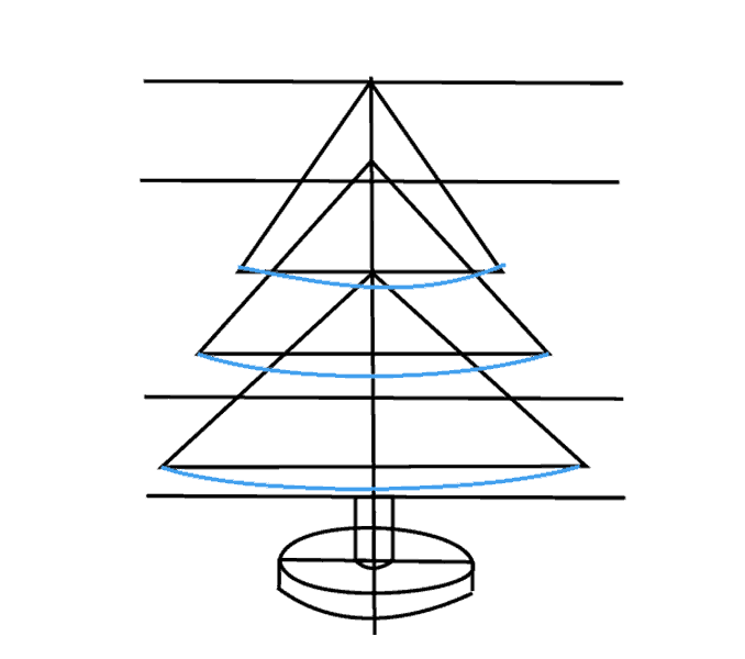 Cách vẽ cây thông Noel: Bước 10