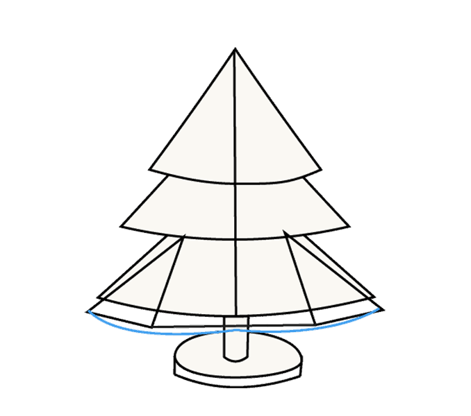 Cách vẽ cây thông Noel: Bước 13