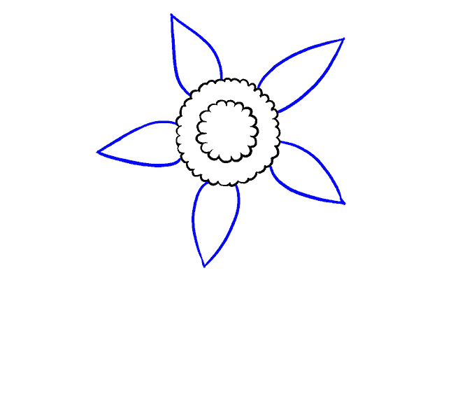 Cách vẽ hoa hướng dương: Bước 3