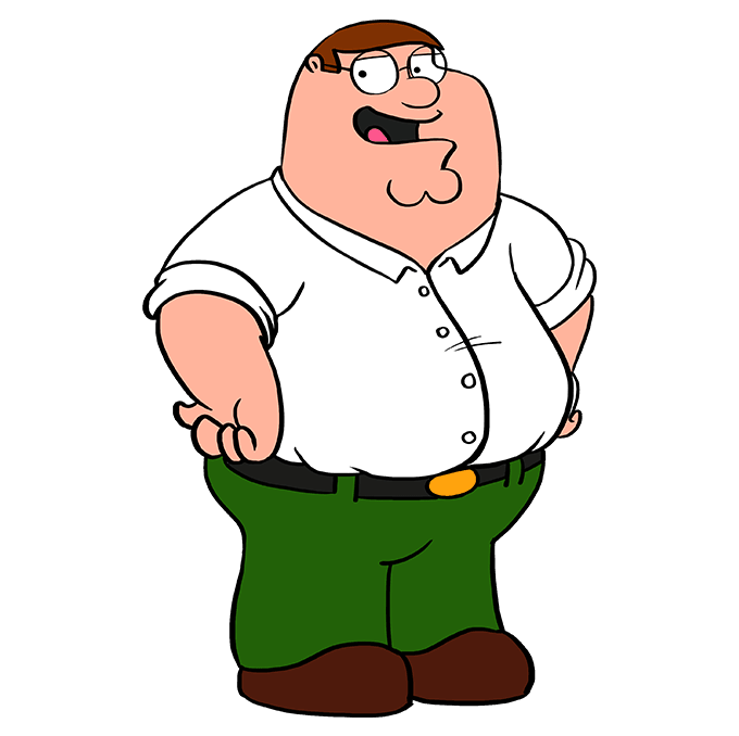 Cách vẽ Peter Griffin từ Family Guy: Bước 10