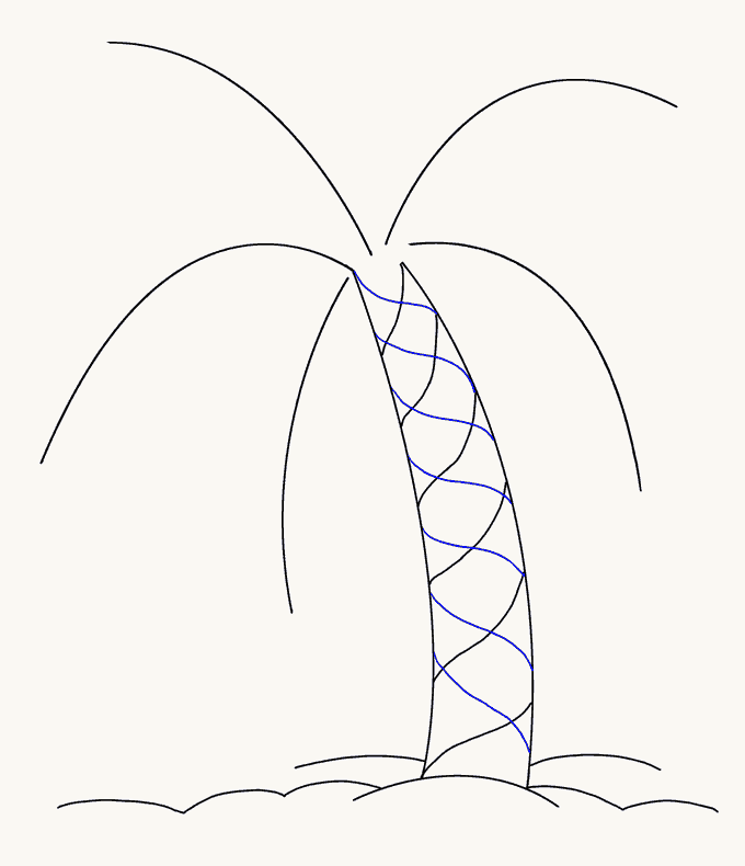 Cách vẽ cây cọ: Bước 8