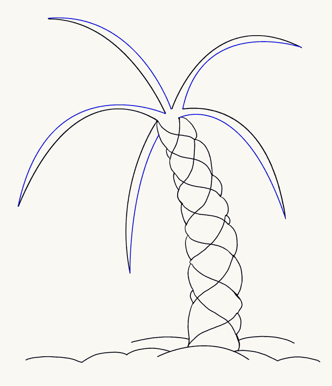 Cách vẽ cây cọ: Bước 12