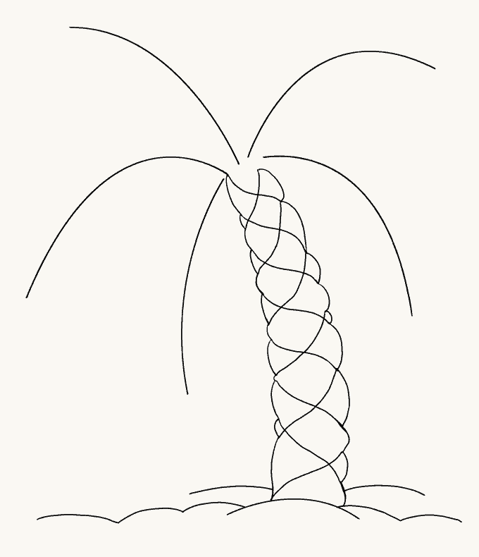 Cách vẽ cây cọ: Bước 11