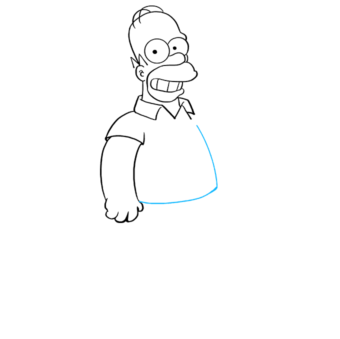 Cách vẽ Homer Simpson: Bước 5