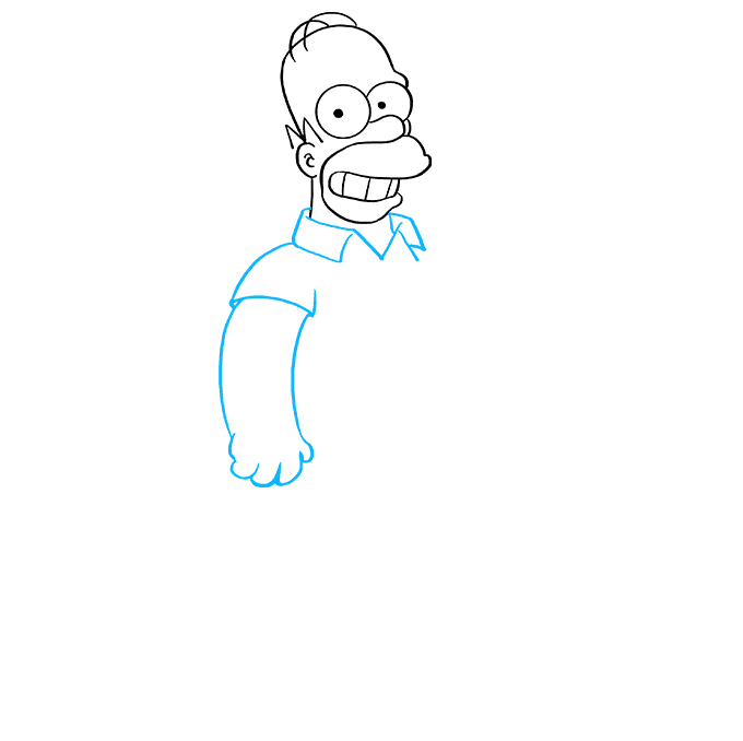 Cách vẽ Homer Simpson: Bước 4