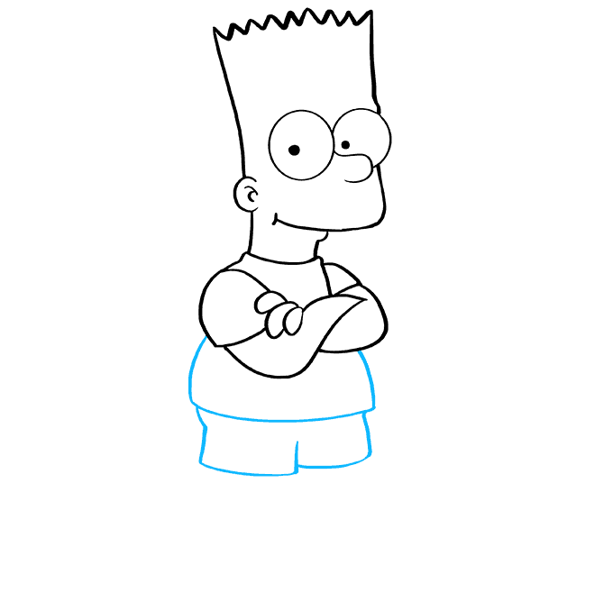 Cách vẽ Bart Simpson: Bước 7