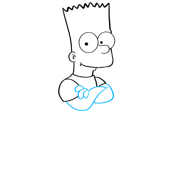 Cách vẽ Bart Simpson: Bước 6