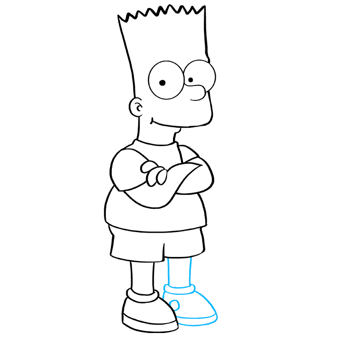 Cách vẽ Bart Simpson: Bước 9