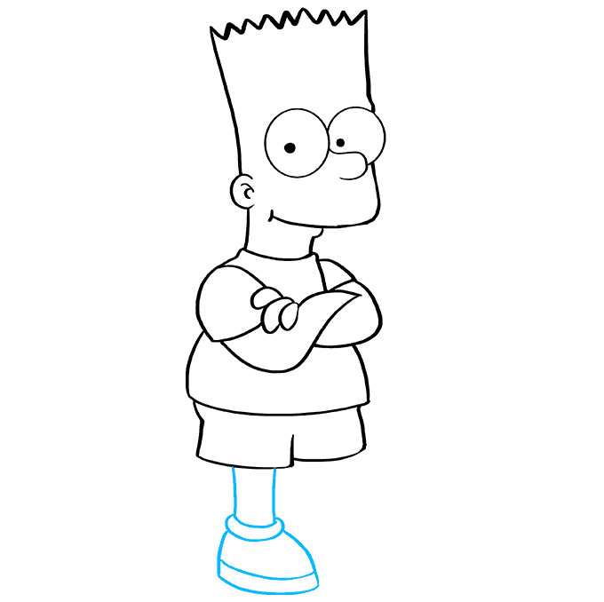 Cách vẽ Bart Simpson: Bước 8