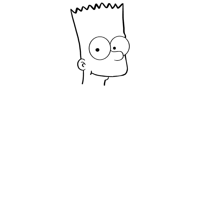 Cách vẽ Bart Simpson: Bước 4