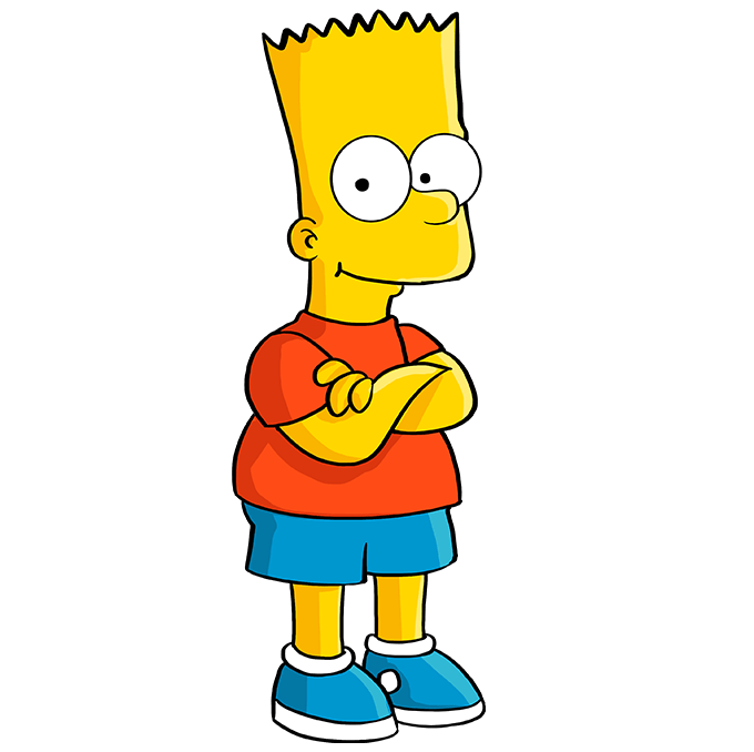 Cách vẽ Bart Simpson: Bước 10