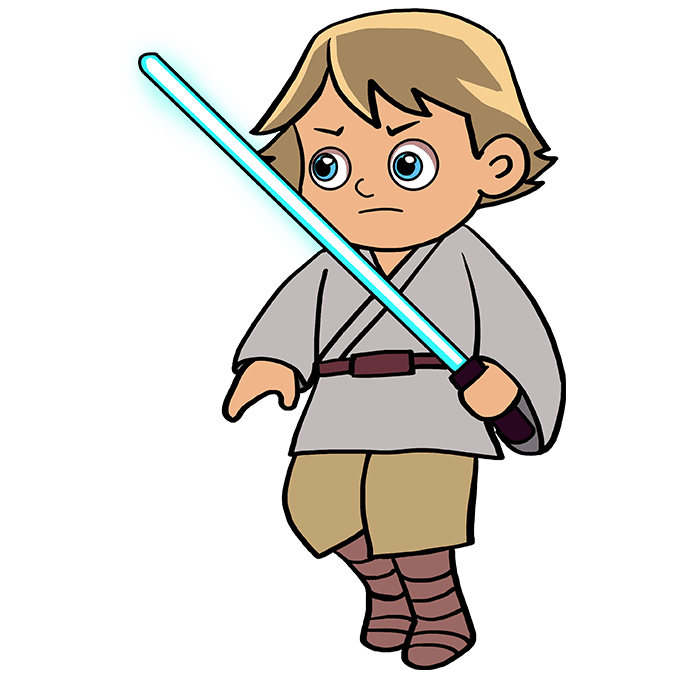 Cách vẽ Luke Skywalker: Bước 10