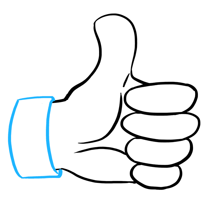 Cách vẽ Thumbs up Đăng nhập: Bước 8