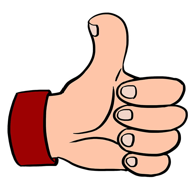 Cách vẽ Thumbs up Đăng nhập: Bước 10