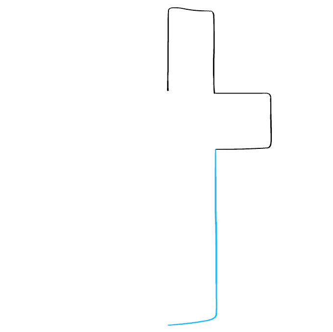 Cách vẽ chữ thập 3D: Bước 4