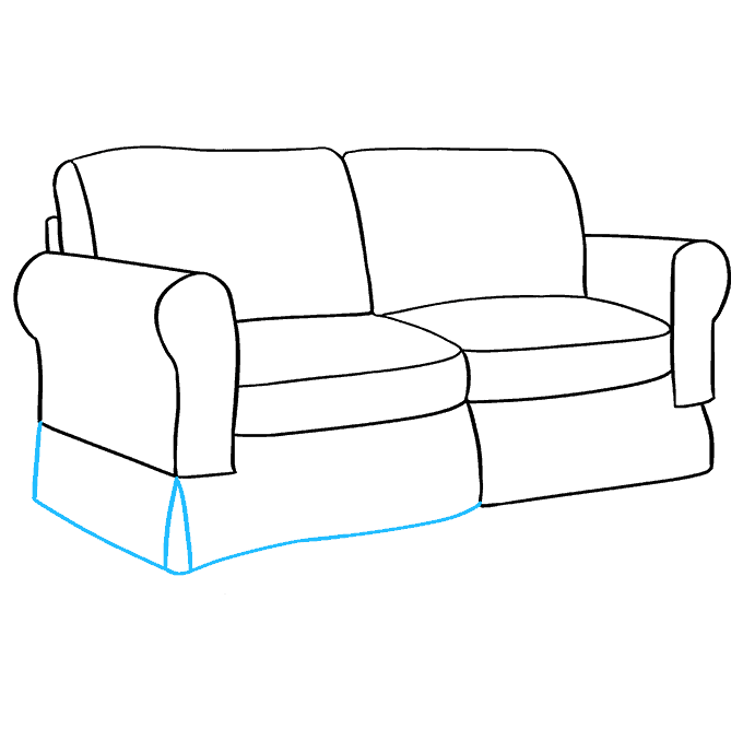 Cách vẽ Couch: Bước 8