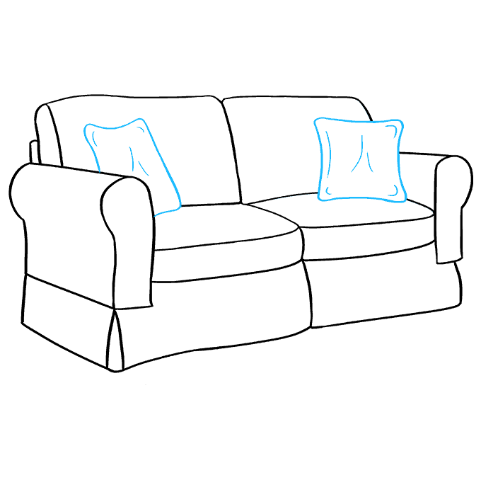 Cách vẽ Couch: Bước 9