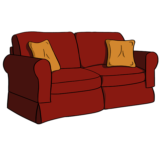 Cách vẽ Couch: Bước 10