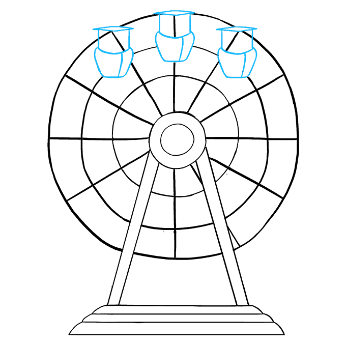 Cách vẽ vòng đu quay: Bước 6