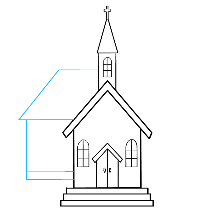 Cách vẽ nhà thờ: Bước 7